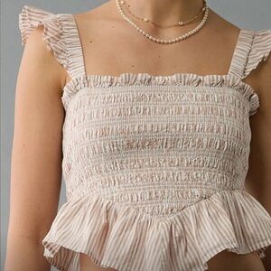 AE Bella smocked crop top size small NWT $34.95 retail